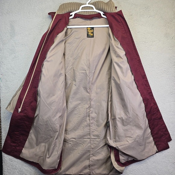 Vintage Foxrun Spring Light Trench Coat Womens L Pleated Professor Academia - Picture 10 of 16